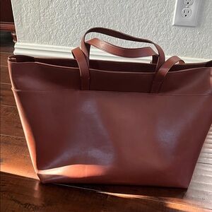 Madewell Chestnut Leather Tote